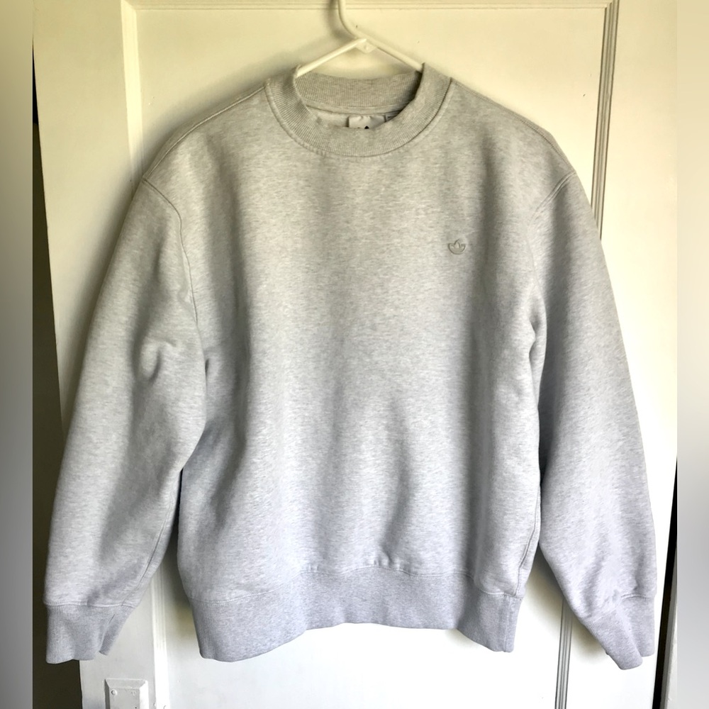 Adidas Premium Cotton Classic Trefoil Pullover Sweatshirt Mens Size Medium